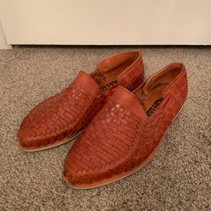 Aztec Leather Huaraches Brown Sandals Women’s 10.5 Men’s 9